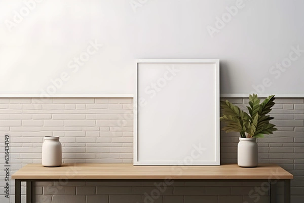 Fototapeta Frame Mockup - Stylish Flourish, generative ai