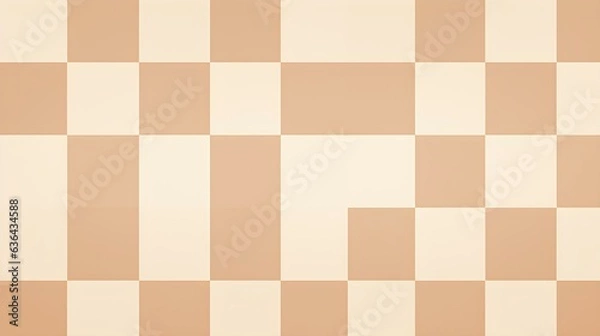 Fototapeta Checkerboard Pattern in Light Brown Colors. Simple and Clean Background
