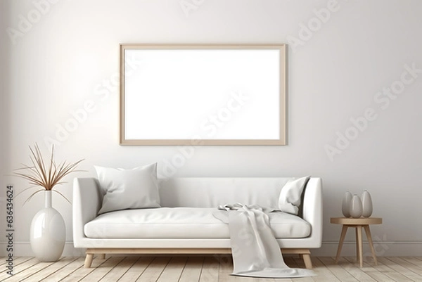 Fototapeta Minimalistic Appeal: Stylish Interior Decor Mockup, generative ai