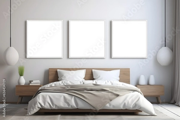 Fototapeta Artistic Flair: Inviting Gallery Ambiance Mockup, generative ai