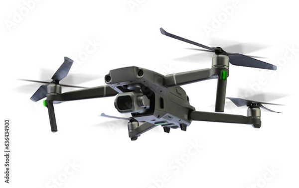 Obraz A flying drone isolated on transparency background