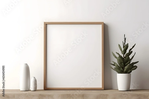 Fototapeta Minimalistic Elegance: Stylish Interior Mockup, generative ai