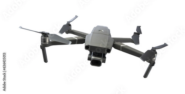 Obraz A flying drone isolated on transparency background
