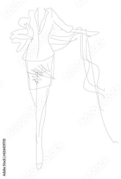 Fototapeta silhouette of a woman