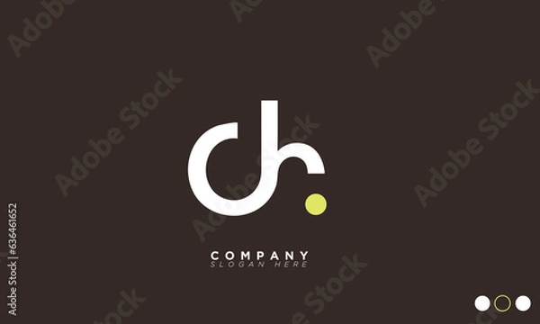 Fototapeta CH Alphabet letters Initials Monogram logo HC, C and H