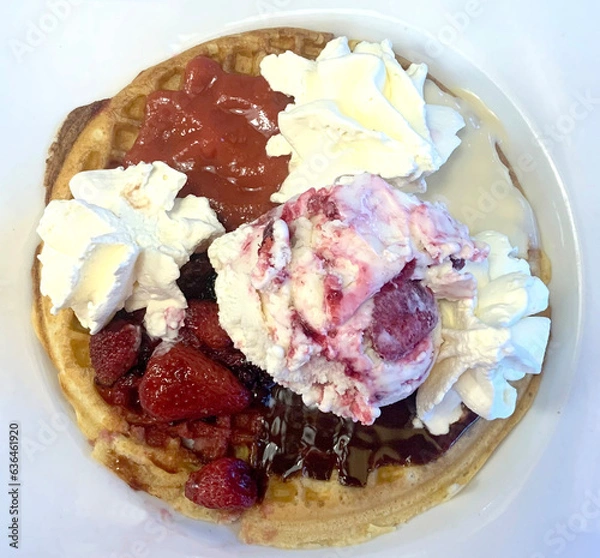 Obraz Delicious Belgium waffles