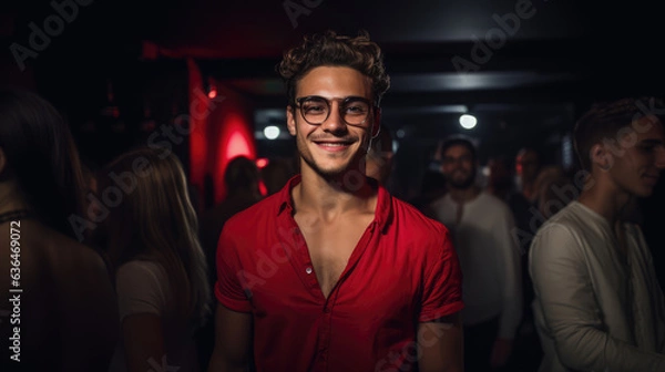 Fototapeta Man in a party, Generative AI