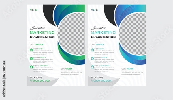 Obraz Vector simple flyer design with multiple colors 