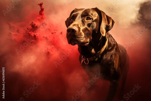 Fototapeta Retrato de un perro labrador café