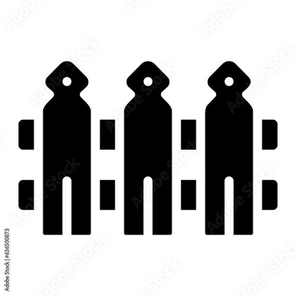 Fototapeta fences Solid icon