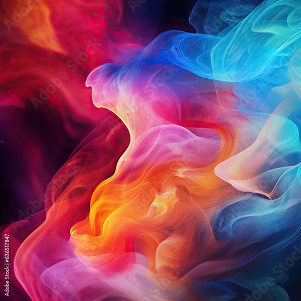 Obraz Colorful Smoke Swirl Background