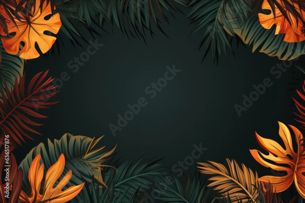 Obraz Tropical Plant background with copy space