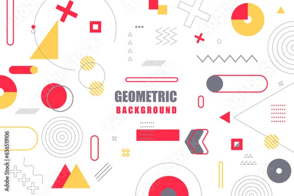 Obraz Flat geometric shape background