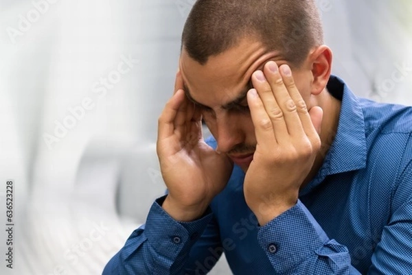 Fototapeta Vertigo Dizzynes. BPPV Head Brain Stroke