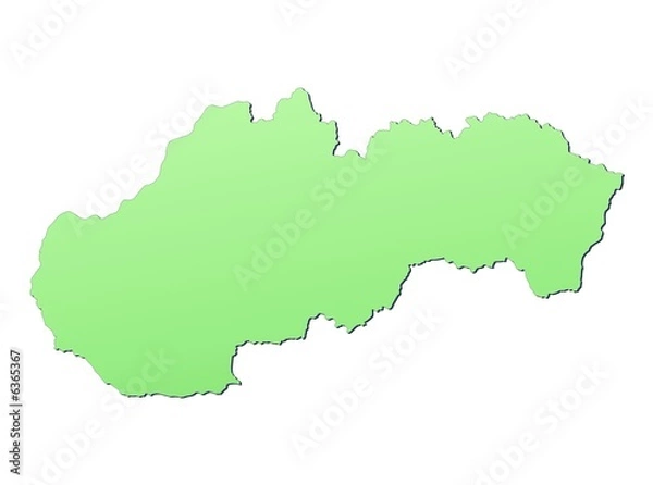 Fototapeta Slovakia map filled with light green gradient