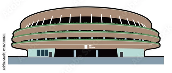 Fototapeta 国立競技場　イラスト