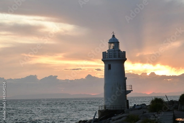 Fototapeta 伊良湖岬の夕焼け