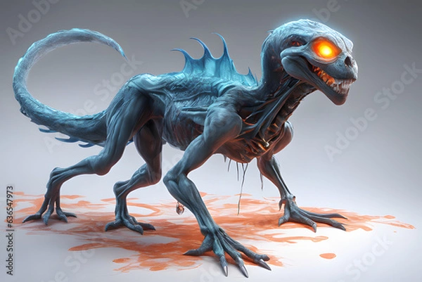 Fototapeta A scary monster. Generative AI
