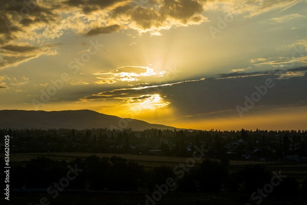 Obraz sunset in the mountains