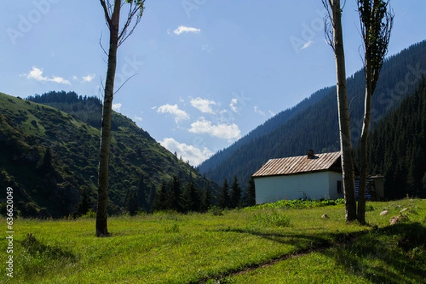 Obraz mountain hut in the mountains