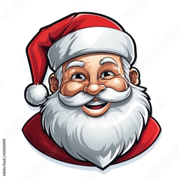 Fototapeta christmas smiling santa claus. Christmas character santa claus. generative ai