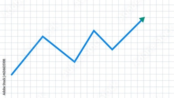 Fototapeta abstract business graph icon illustration background 4k 