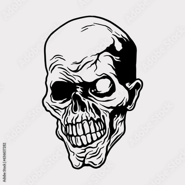 Obraz human skull vector illustration mascot