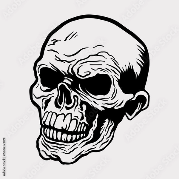 Obraz human skull vector illustration mascot