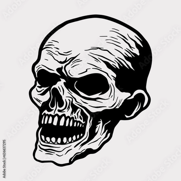 Obraz human skull vector illustration mascot