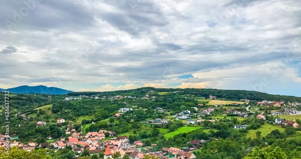 Fototapeta View of an old German village