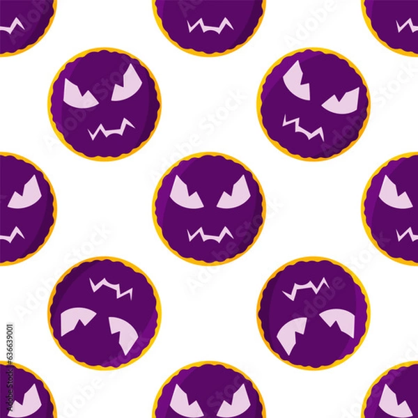 Fototapeta donut emoticon halloween sweet round vector textil