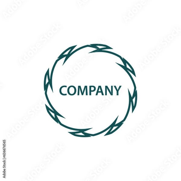 Fototapeta Circle logo template vector icon. Vector logo for team.