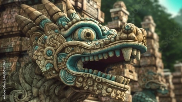Fototapeta feathered serpent.Generative AI