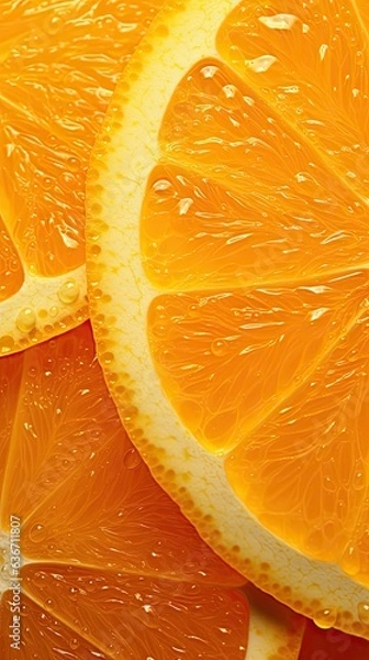 Obraz Backlit image of translucent citrus fruit slices