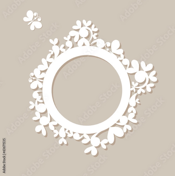 Fototapeta Beautiful paper frame