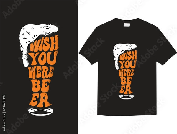 Obraz Beer vector warp typography t-shirt design