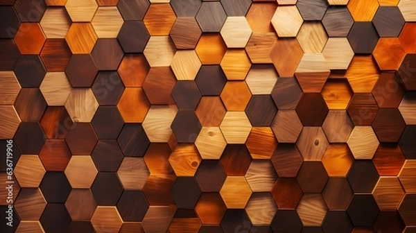 Fototapeta Wood texture background generated with AI