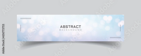 Obraz Linkedin banner design with shiny light background