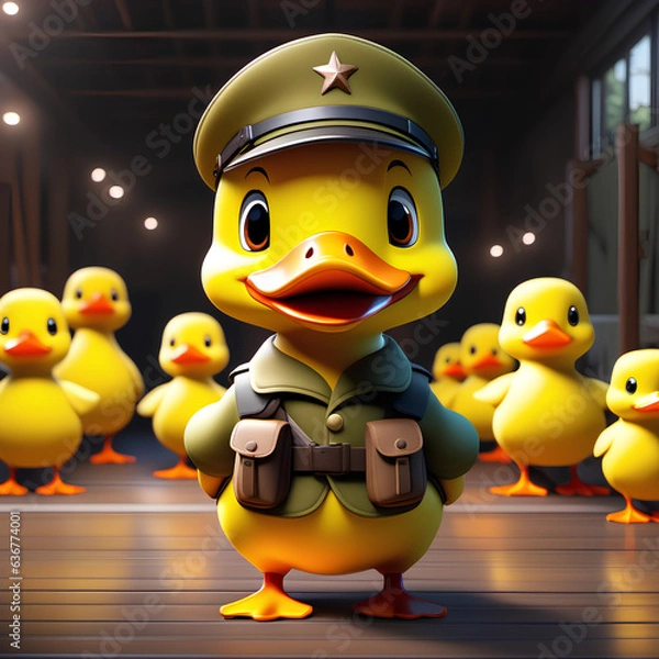 Fototapeta 3d rendered illustration of a duck