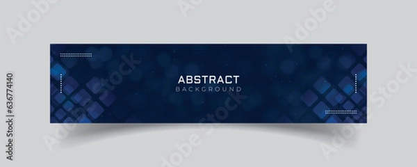 Obraz Linkedin banner with blue bubble background