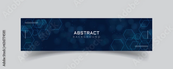 Obraz Linkedin banner with shiny technology background
