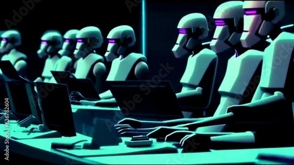 Fototapeta Robots working