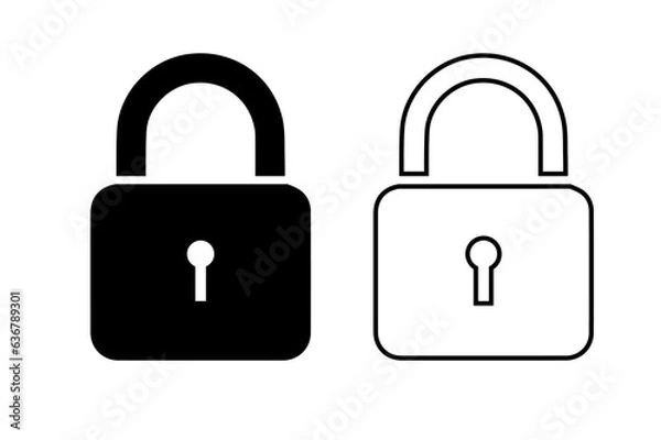 Fototapeta Security Lock Vector Icon Design Art 