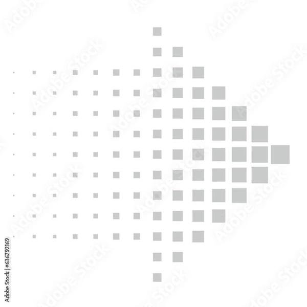 Fototapeta gray halftone arrow element design 