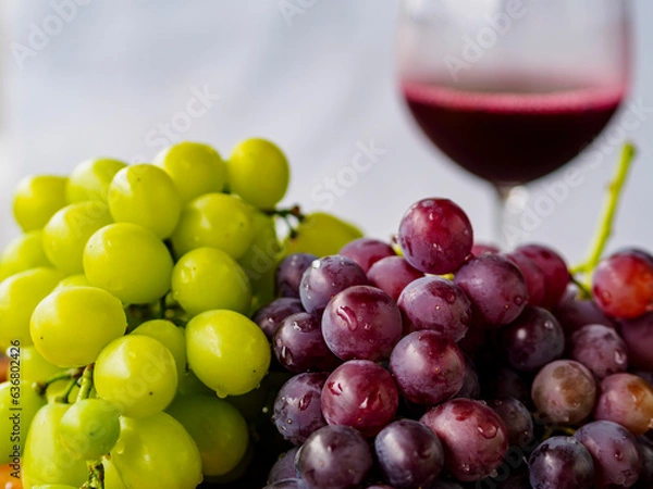 Fototapeta 美味しそうな葡萄と葡萄ジュース