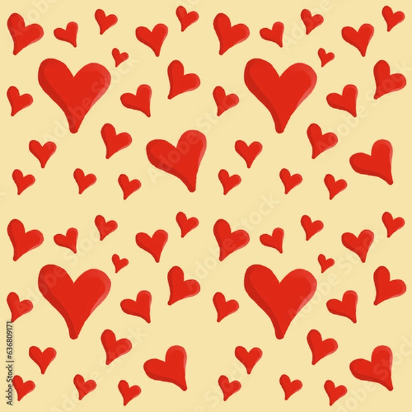 Fototapeta seamless pattern with hearts