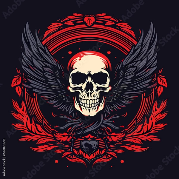 Fototapeta Vector skull