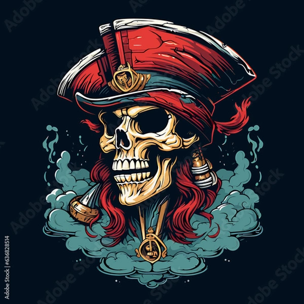 Fototapeta Vector skull