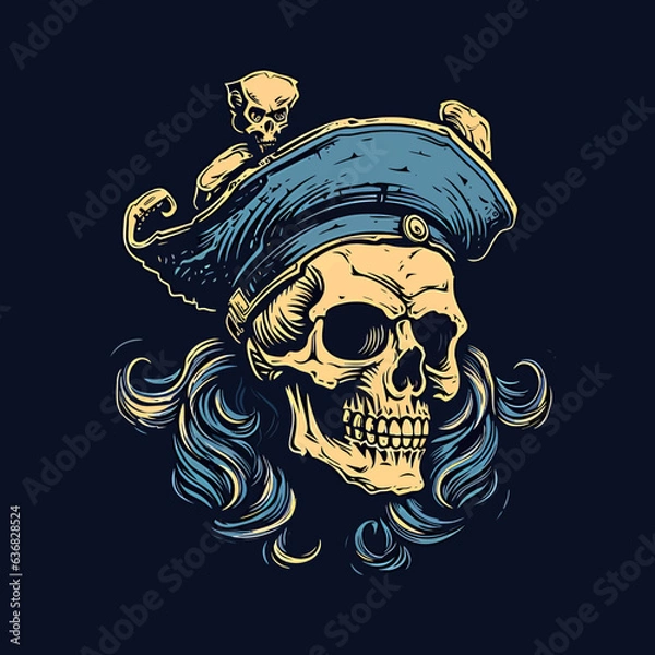 Fototapeta Vector skull