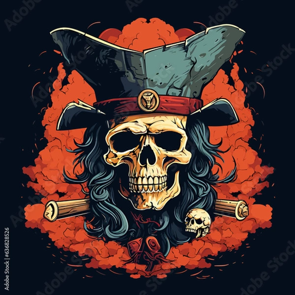 Fototapeta Vector skull